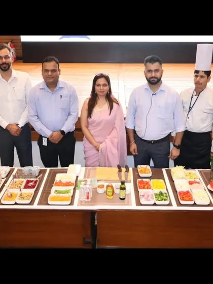 A look at the live food demonstration setup from one of my sessions. I believe in showing, not just telling. We explore simple, real-food hacks that you can easily prepare for more energy and focus at work.