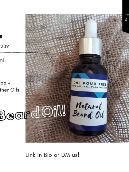 My Natural Beard Oil, formulated with Jojoba and 8 other nourishing oils to keep beards soft and skin healthy.