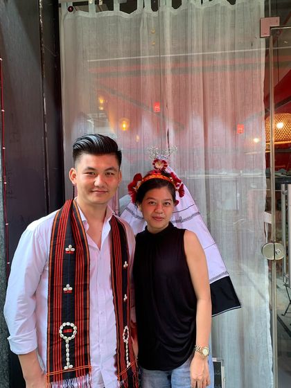 A couple enjoying the festive atmosphere during our Tuluni celebration.