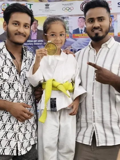 This is why we train so hard. A gold medal for our student at the Tigers MMA championship. We don't just teach karate, we build champions.