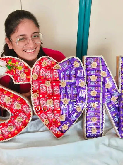 Custom monograms for those unforgettable moments! These chocolate-filled initials are a great gift for a roka or engagement.