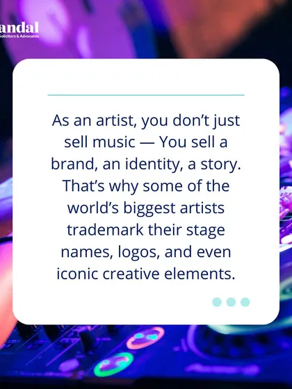 As an artist, you sell a brand and an identity. This is why many of the world's biggest artists trademark their stage names, logos, and other creative elements.