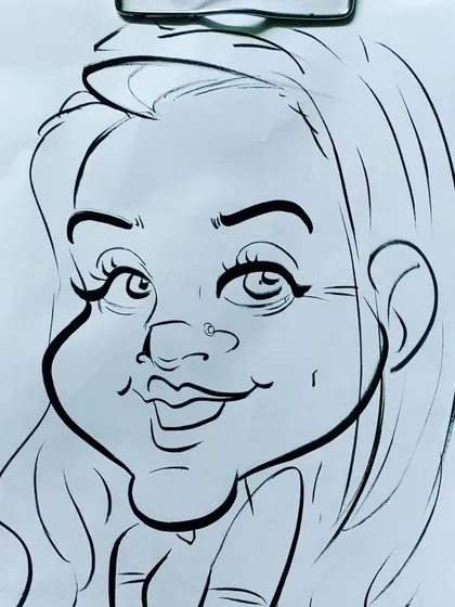 A rapid caricature drawing. I love the energy and movement in this piece.