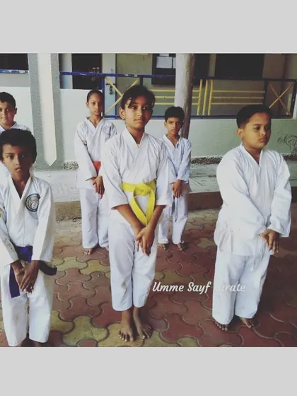 Discipline is very important in Karate. Students lined up, showing respect and readiness to begin their training. 🤍