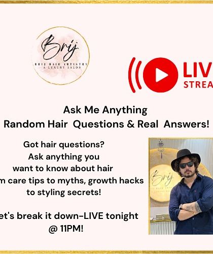 Announcing a live "Ask Me Anything" session. I love connecting with you all and answering your questions about everything from hair care to styling secrets.