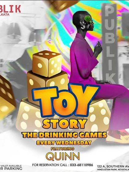 Another creative poster for the "Toy Story" drinking games night at Publik.