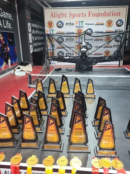 The trophies and medals for our summer camp participants. We believe in recognizing and rewarding hard work and dedication.