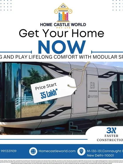 This futuristic "space capsule" home is one of our most talked-about designs. Starting at 35 Lakh, it offers a completely unique living experience with its sleek, aerodynamic form and panoramic windows.