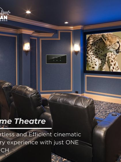 Create an effortless and efficient cinematic luxury experience in your home theatre. With just one touch, you can dim the lights, close the curtains, and start the movie.