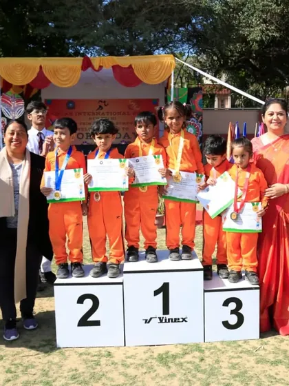 Celebrating the winners. Presenting medals to young athletes is a reminder that recognizing effort is just as important as celebrating victory. It builds the foundation for a lifetime of achievement.