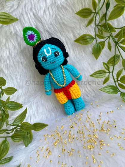 My little Krishna doll is one of my most loved creations. I put so much care into his details, from the peacock feather in his hair to his sweet expression. These divine figures make such a blessed and thoughtful gift.