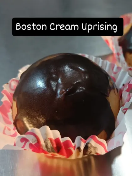 The Boston Cream Uprising is here. My baked version of the classic features a soft bombolini filled with a velvety vanilla custard and topped with a glossy chocolate glaze.