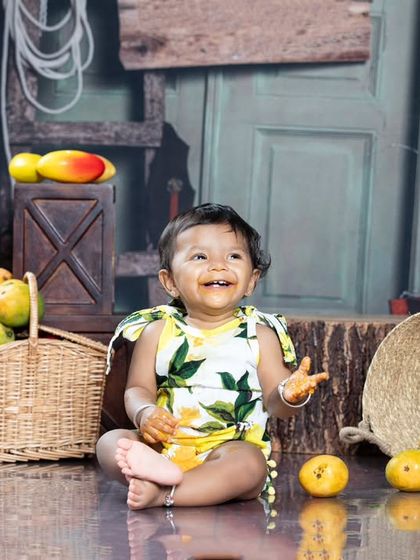 Another joyful moment from the mango photoshoot.