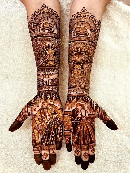 Another angle of the fusion design, highlighting the intricate details of both the traditional and Western-style portraits.