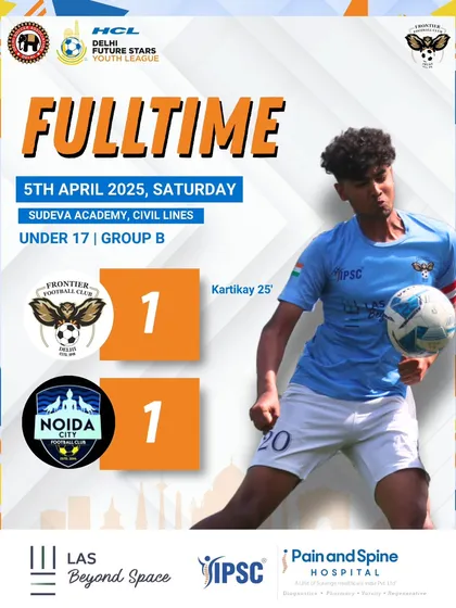 Even Steven. A 1-1 draw for our U-17s against Noida City FC in a tightly contested match.