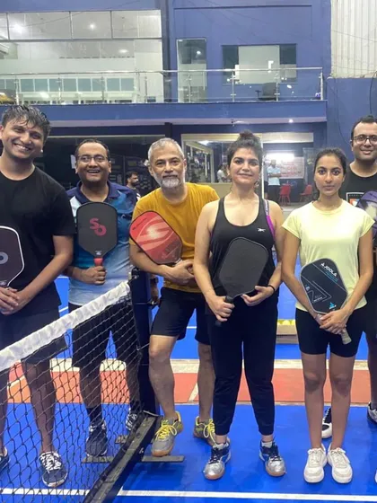 Another group shot from the Pickleball Skills Clinic in Delhi NCR. Our venues are perfect for hosting coaching camps and training sessions for individuals and groups.