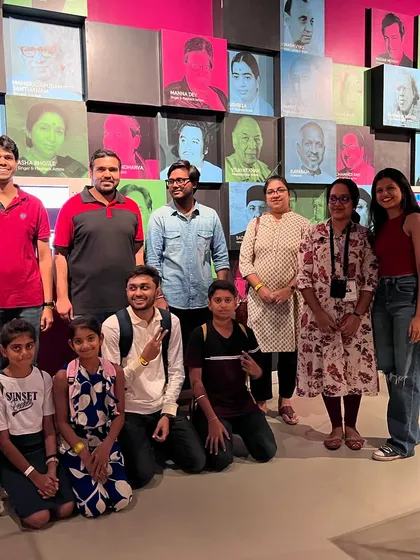 Another great group photo from our visit to the music museum. It was a wonderful day of learning and bonding for our students and staff.
