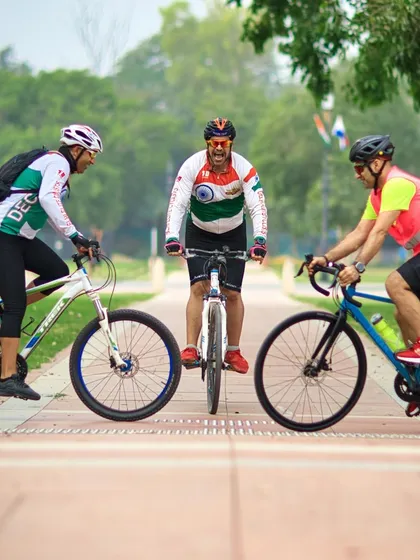 Three of our senior members riding together. Their experience and passion for cycling are an inspiration to us all.