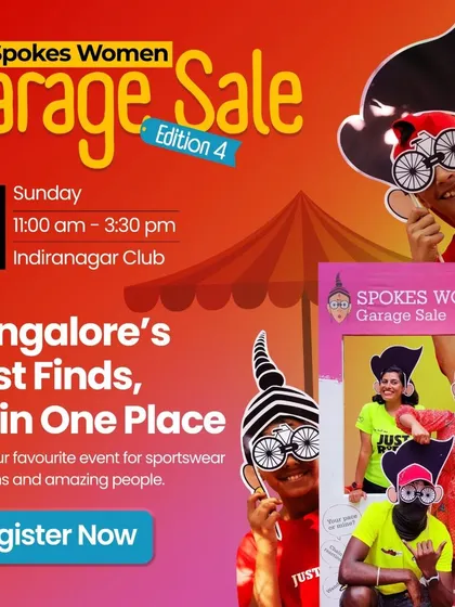 Our annual Garage Sale is Bangalore's best-kept secret for sportswear bargains and amazing people. This poster gives you a peek into the fun, with photo booths and a festival vibe that makes it a day to remember.