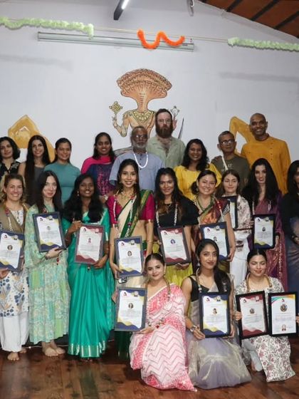 The joy of accomplishment is clear on the faces of our TTC graduates. This diverse group from our residential program is now ready to share the teachings of yoga with their own communities.
