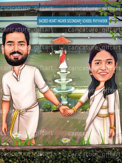 Sreeni - Custom Digital Portraits & Illustrations Wedding & Engagement Caricatures photo 26