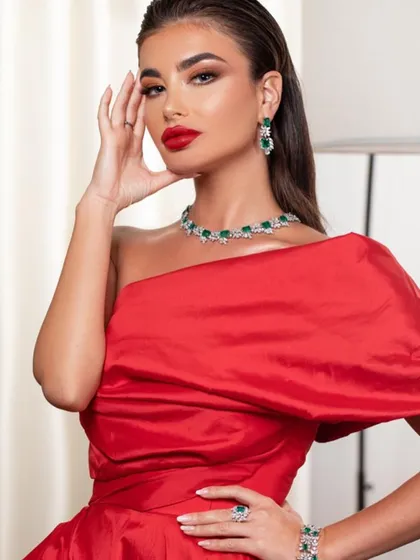 A harmony of heritage and haute. This emerald and diamond jewellery set, including a necklace, earrings, ring, and bracelet, is a celebration of timeless craft and modern luxury.
