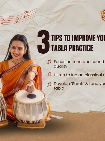 Here are three tips to improve your tabla practice, from focusing on tone to developing your 'Shruti' or sense of pitch.