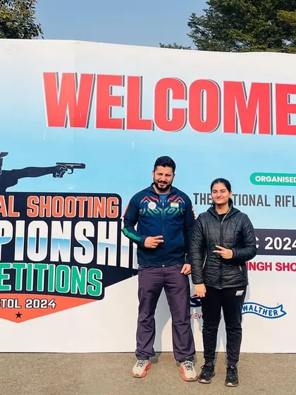 With one of my national champions at the 67th National Shooting Championship in New Delhi. Standing by my students during their biggest competitions is a key part of my coaching philosophy.