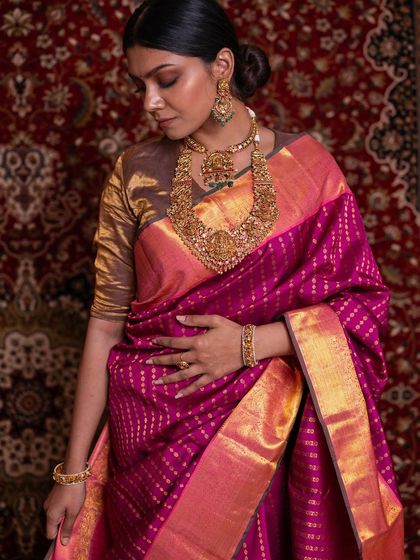 A final look at the deep pink bridal saree, a piece that I believe is truly an heirloom for the modern bride.