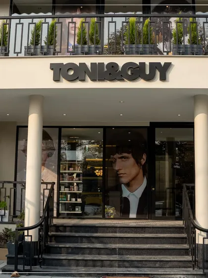 The facade of our new Srinagar location. We are proud to bring our legacy of haute coiffure and sublime grooming to the city, offering a new gateway to transformative aesthetics.