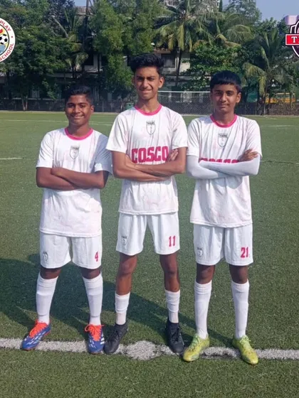 Our players Vansh Nalawade, Vedang Jadhav, and Yugal Tyagi who secured third place with their district team at the WIFA Inter District Championship.