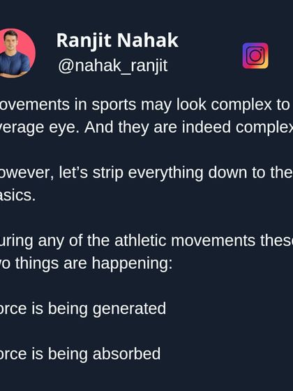 All athletic movements, no matter how complex, can be stripped down to two basic actions: force generation and force absorption. This is the core of my training philosophy.