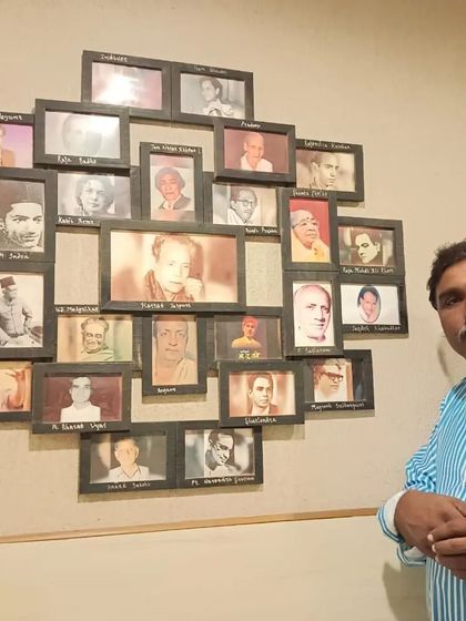 Another picture with folk artist Devu Khan at the Mumbai studio. Promoting traditional singing is something I feel strongly about.