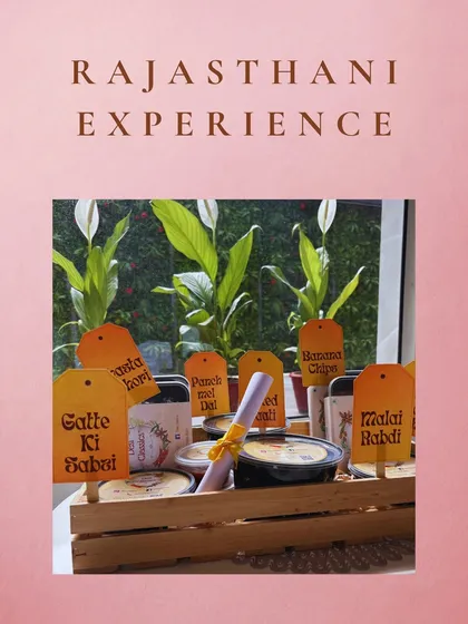 Give the gift of a complete Rajasthani experience. Our curated food hampers are perfect for celebrations and include a selection of our best dishes like Gatte ki Sabzi, Panchmel Dal, and Malai Rabdi.