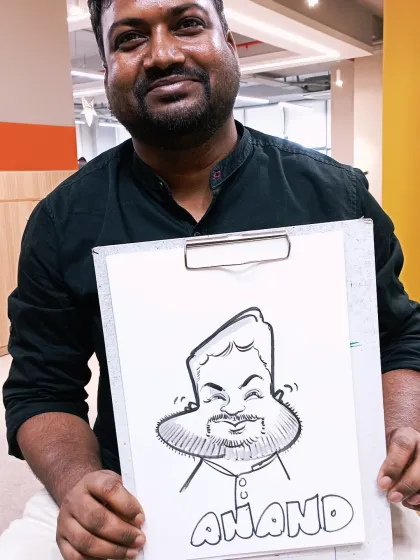 Another fun portrait from a corporate gathering. My live art is designed to be a quick, engaging, and enjoyable experience for everyone.