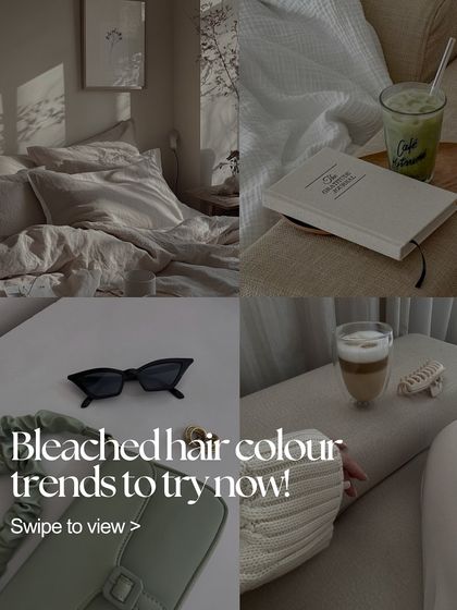 A moodboard for all the bleached hair color trends to try now. From icy tones to buttery blondes, we can make your light hair dreams come true safely.
