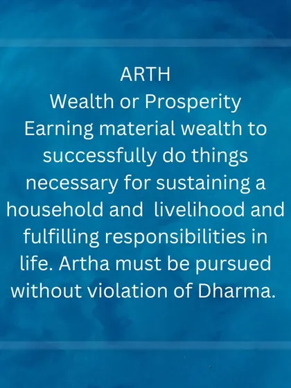 Understanding Artha: This concept refers to the pursuit of material prosperity in an ethical way to sustain oneself and fulfill responsibilities. A balanced life honors both spiritual and material needs.