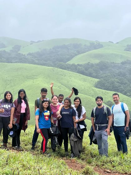 Another happy group on the green hills.
