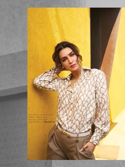 A duplicate of image 79, this portrait of Kriti Sanon for Grazia India demonstrates the beautiful interplay between fashion, light, and our unique architecture.