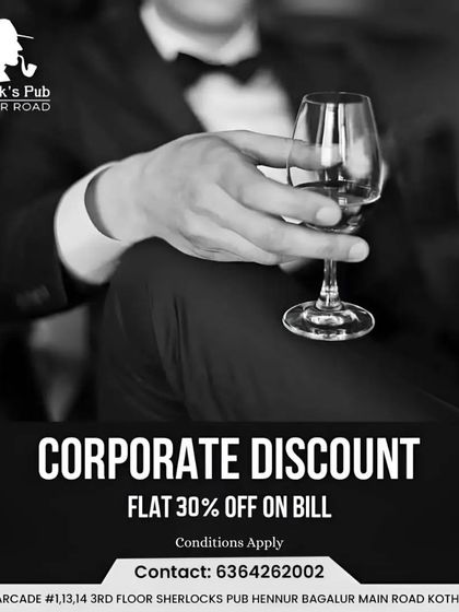 Attention corporate squads. Flash your corporate ID and get a flat 30% off your total bill. It's my way of saying thanks for your hard work.