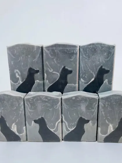 Another shot of my Vanishing Phantom Hound soap. This technique is a fascinating blend of science and art, controlling temperature and water content to create the ethereal effect.