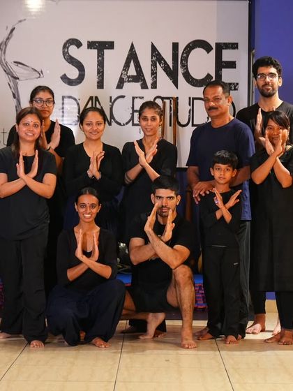 The Kalaripayattu team in a moment of gratitude. This practice brings together a diverse community of learners, all supporting each other's growth.