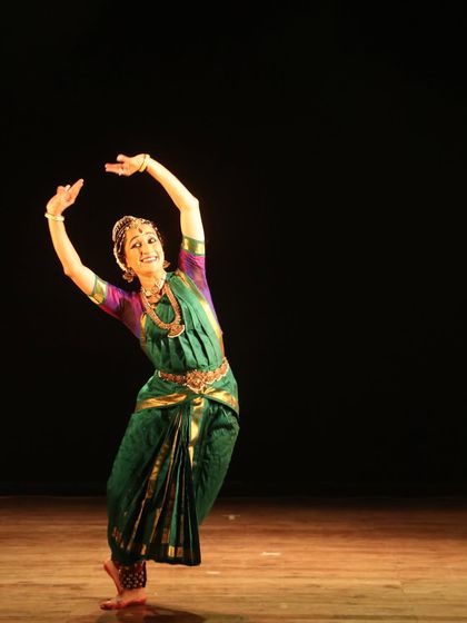A joyful, expansive pose from my Kolkata performance. There is a special sentiment I feel when I dance here; it's a connection that goes beyond the stage.