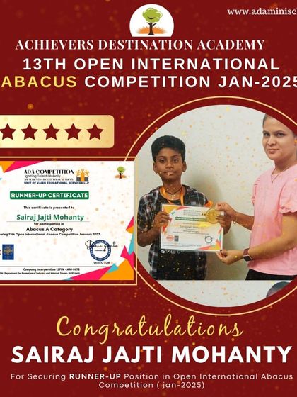 Achievers Destination Academy - Mental Math & Speed Calculation Our Star Achievers: Competition Winners & Graduates photo 38