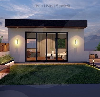 A minimalistic yet charming terrace lounge designed for a home in Saket. The warm tones and pastel colors create a perfect setting for evenings, movie nights, or working from home.