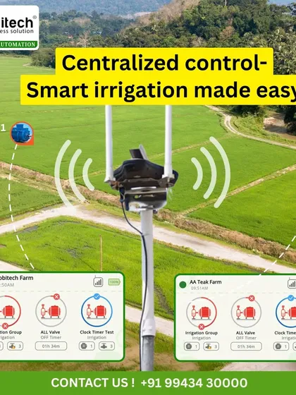 Our app provides a centralized dashboard to manage multiple farms or different sections of a large farm. The satellite map view gives you a clear, at-a-glance status of your entire irrigation network, showing which areas are being watered (blue), which are scheduled (green), and which are off (red).