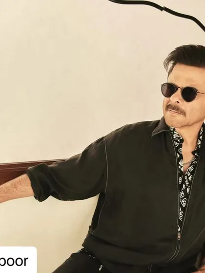 A close-up of the hair I styled for Anil Kapoor. The texture and volume are key to achieving his iconic look.