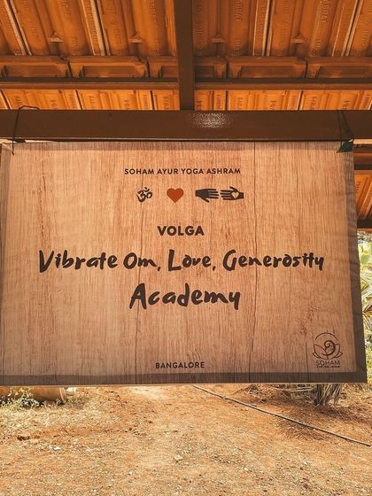 Our sign says it all: Vibrate Om, Love, Generosity. This is the guiding principle of our academy. We are a sanctuary that nurtures the body, mind, and spirit through the authentic practice of yoga.