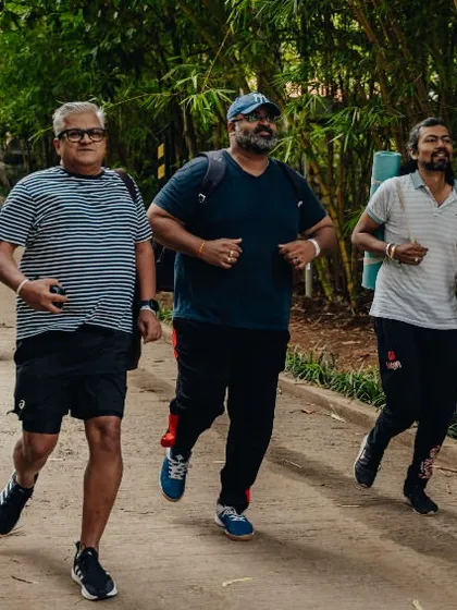 Even founders need to step off the hustle treadmill. Here they are enjoying a morning run during their retreat at Aura by Area 83.