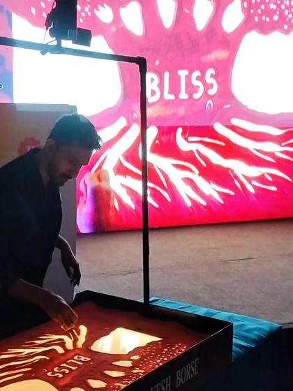 Performing for Bliss, a well-known pharma company, at the Courtyard by Marriott in Nashik. The show illustrated the company's 40-year journey, with the 'tree of life' being a central theme.